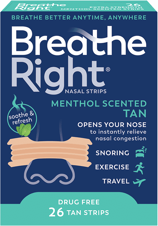 Breathe Right Menthol Scented packaging